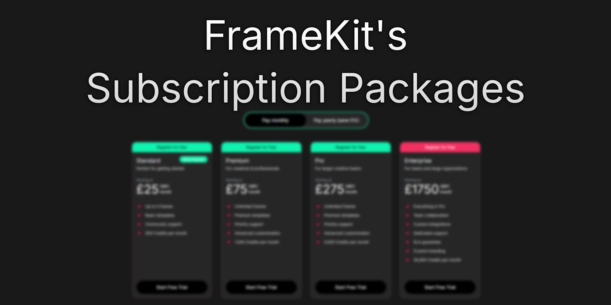 FrameKit’s Subscription Packages